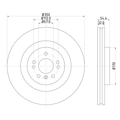 HELLA Bremsscheibe PRO High Carbon 8DD 355 126-321