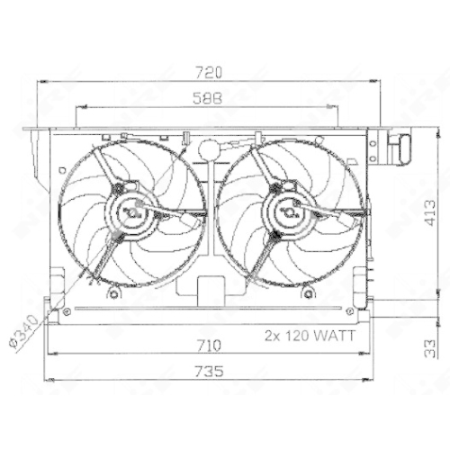 NRF L&uuml;fter, Motork&uuml;hlung 47051