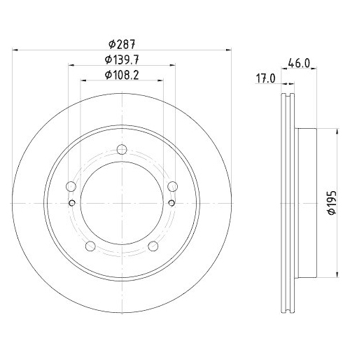 HELLA Bremsscheibe PRO 8DD 355 132-911