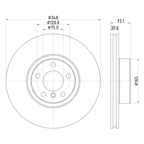 HELLA Bremsscheibe PRO HC 8DD 355 133-201