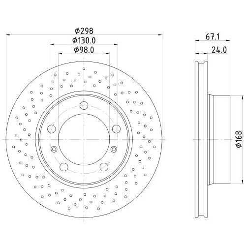 HELLA Bremsscheibe PRO HC 8DD 355 126-891