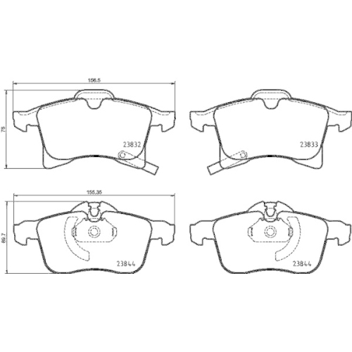 HELLA Bremsbelagsatz, Scheibenbremse 8DB 355 025-191