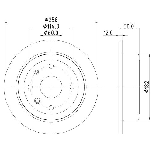 HELLA Bremsscheibe PRO 8DD 355 120-921