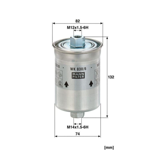 MANN-FILTER Kraftstofffilter WK 830/6 x