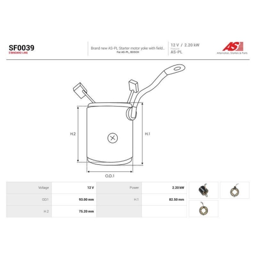 AS-PL Erregerwicklung, Starter AS SF0039