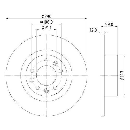 HELLA Bremsscheibe PRO 8DD 355 132-841