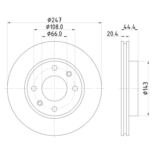 HELLA Bremsscheibe 8DD 355 101-081