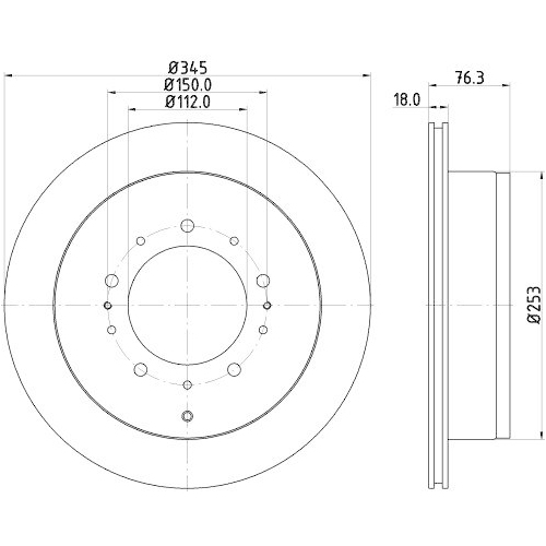 HELLA Bremsscheibe PRO 8DD 355 116-331