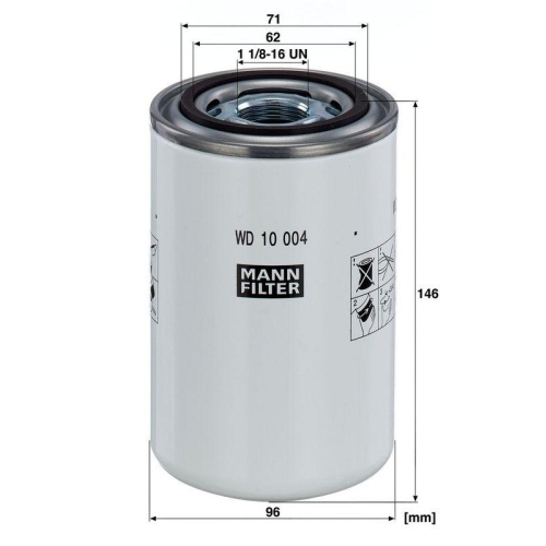 MANN-FILTER Filter, Arbeitshydraulik WD 10 004