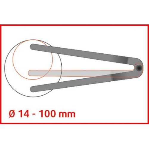 Stirnlochschl&uuml;ssel 14 - 100 mm mit Zapfendurchmesser 5,0 mm KS TOOLS 150.2407