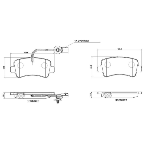 BREMBO Bremsbelagsatz, Scheibenbremse BEYOND LINE - Greenance P 68 063G