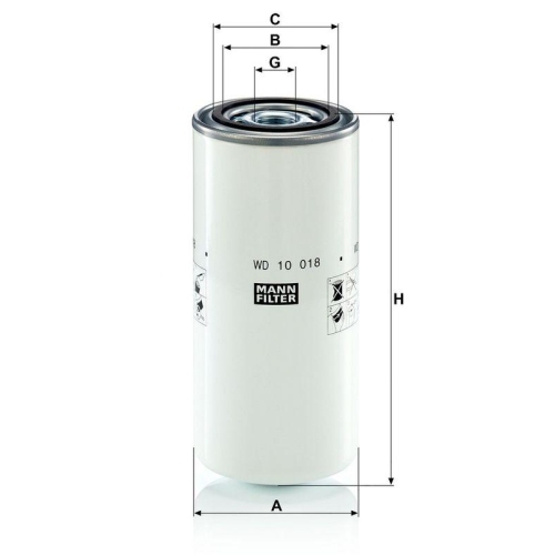 MANN-FILTER Filter, Arbeitshydraulik WD 10 018