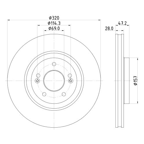 HELLA Bremsscheibe PRO 8DD 355 132-251