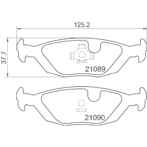 HELLA Bremsbelagsatz, Scheibenbremse 8DB 355 007-521
