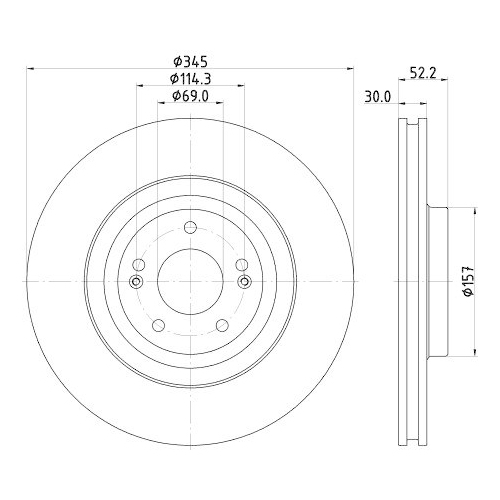 HELLA Bremsscheibe PRO 8DD 355 132-681