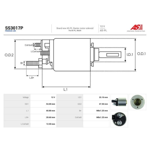 AS-PL Magnetschalter, Starter AS SS3017P