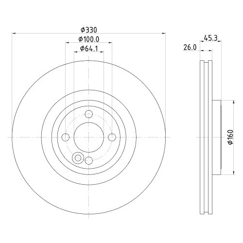 HELLA Bremsscheibe PRO 8DD 355 122-731