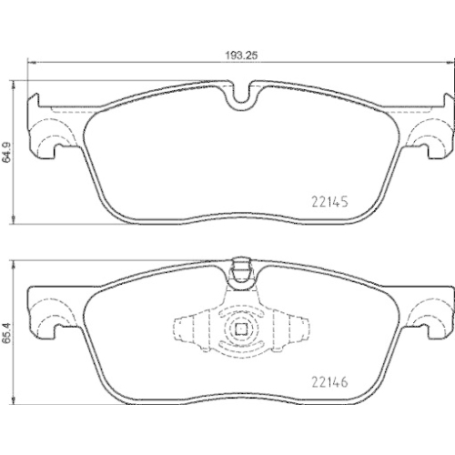 HELLA Bremsbelagsatz, Scheibenbremse 8DB 355 025-701