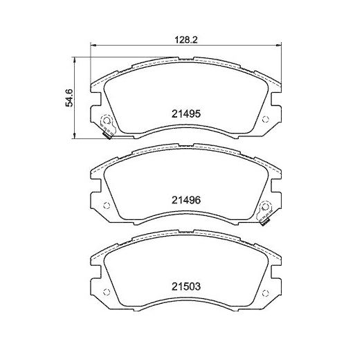HELLA Bremsbelagsatz, Scheibenbremse 8DB 355 006-461