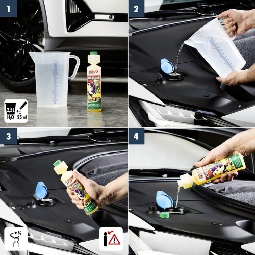 KLARSICHT 1:100 KONZENTRAT ORANGE + ROSEMARY SCHEIBENREINIGER SOMMER 250ml SONAX