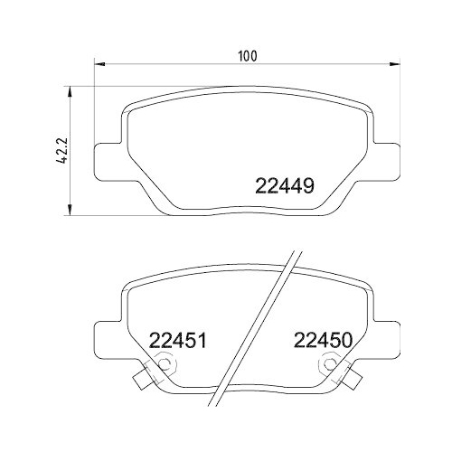 HELLA Bremsbelagsatz, Scheibenbremse 8DB 355 025-861