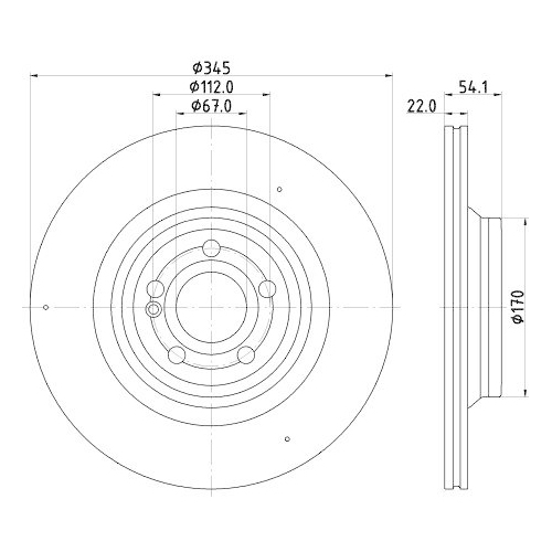 HELLA Bremsscheibe PRO HC 8DD 355 132-321