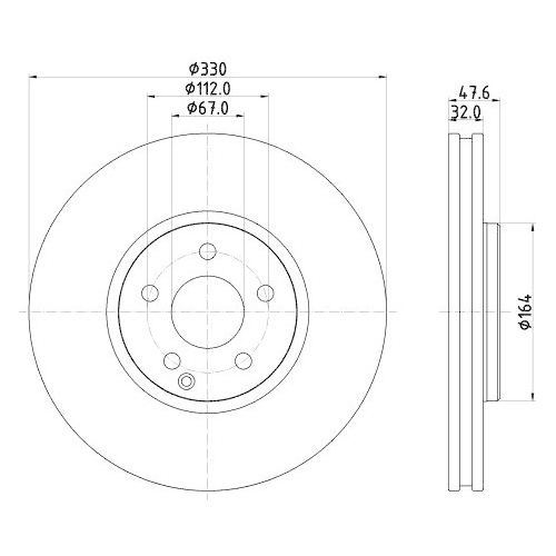 HELLA Bremsscheibe PRO High Carbon 8DD 355 120-961