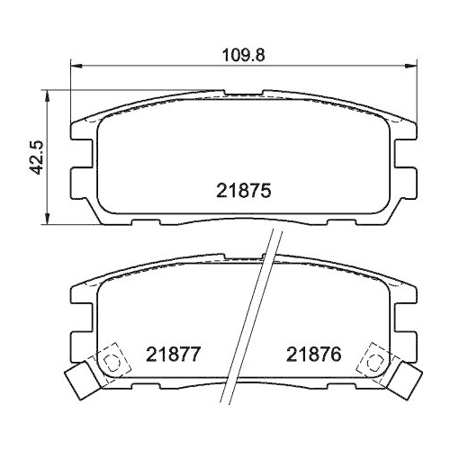HELLA Bremsbelagsatz, Scheibenbremse 8DB 355 016-621
