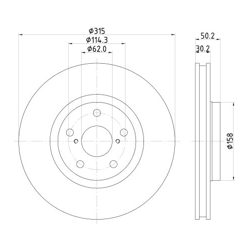 HELLA Bremsscheibe PRO 8DD 355 122-241