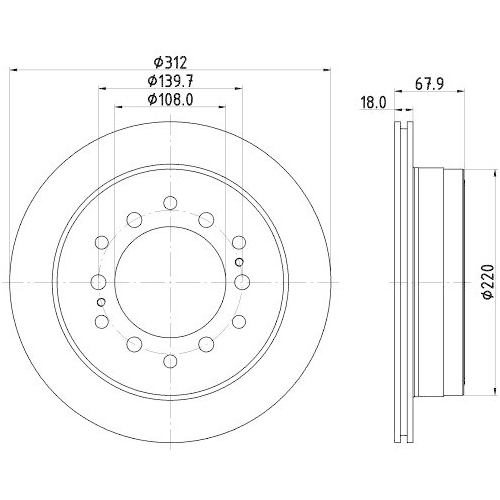 HELLA Bremsscheibe PRO 8DD 355 122-711