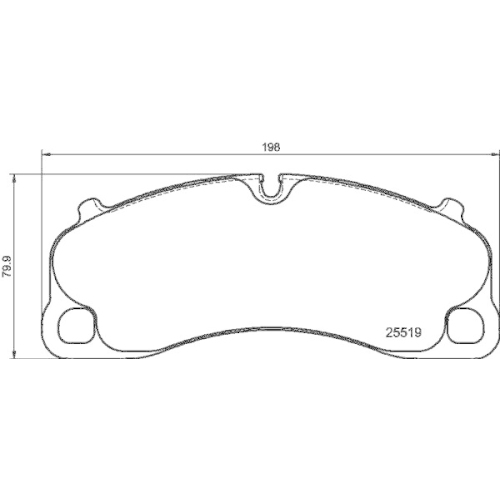 HELLA Bremsbelagsatz, Scheibenbremse 8DB 355 039-991