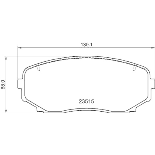 HELLA Bremsbelagsatz, Scheibenbremse 8DB 355 032-941