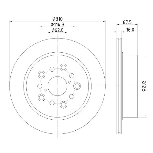 HELLA Bremsscheibe PRO 8DD 355 122-231