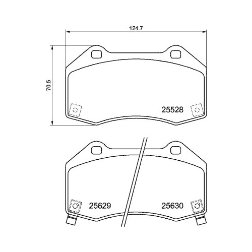 HELLA Bremsbelagsatz, Scheibenbremse 8DB 355 025-891