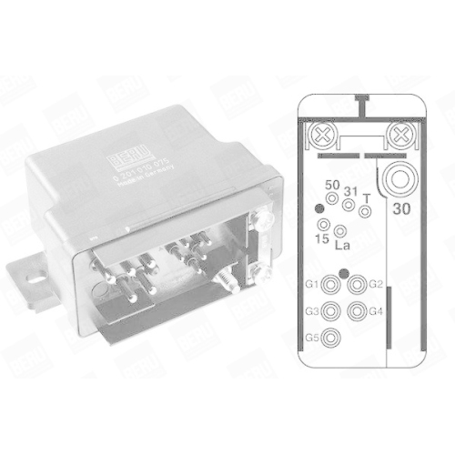 BorgWarner (BERU) Relais, Glühanlage GR075