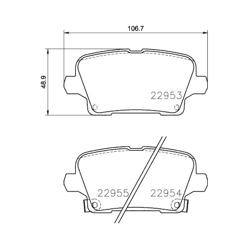 HELLA Bremsbelagsatz, Scheibenbremse 8DB 355 039-501