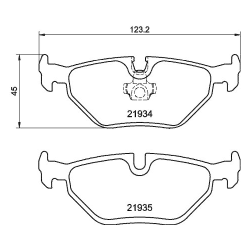 HELLA Bremsbelagsatz, Scheibenbremse 8DB 355 009-051