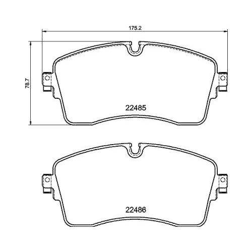 HELLA Bremsbelagsatz, Scheibenbremse 8DB 355 039-281