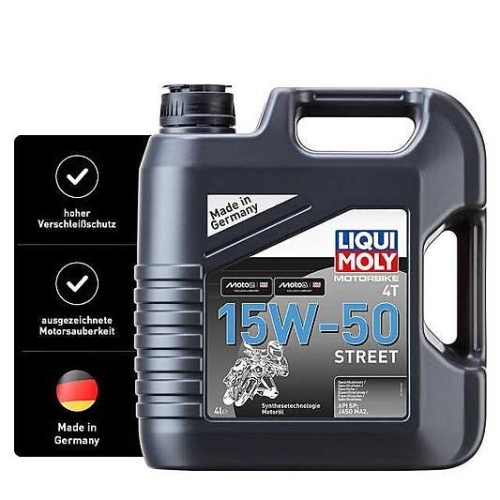 Liqui Moly Motorbike 4T 15W-50 Street Motor&ouml;l 16 Liter 4 St&uuml;ck API SN Plus 1689