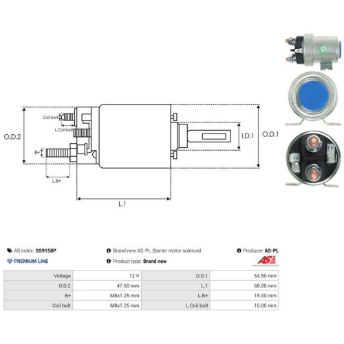 AS-PL Magnetschalter, Starter AS SS9158P