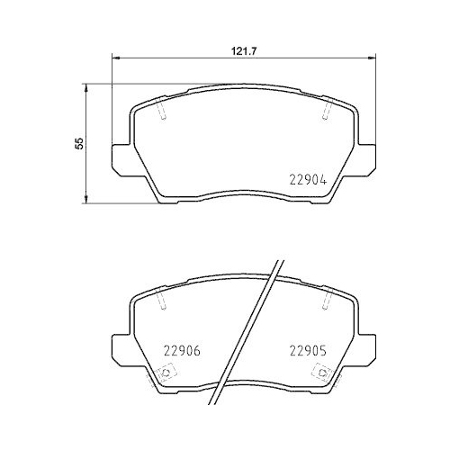 HELLA Bremsbelagsatz, Scheibenbremse 8DB 355 039-491