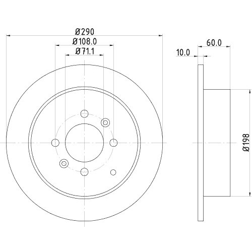 HELLA Bremsscheibe PRO 8DD 355 105-231