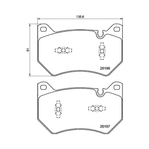 HELLA Bremsbelagsatz, Scheibenbremse 8DB 355 040-151