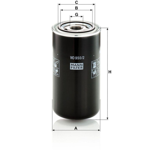 MANN-FILTER Filter, Arbeitshydraulik WD 950/2