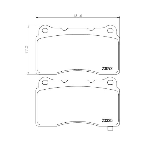 HELLA Bremsbelagsatz, Scheibenbremse 8DB 355 006-601