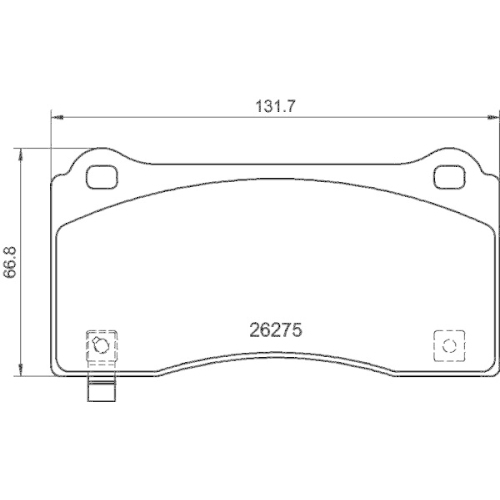 HELLA Bremsbelagsatz, Scheibenbremse 8DB 355 040-861