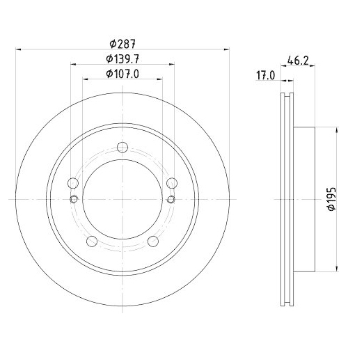 HELLA Bremsscheibe 8DD 355 104-771