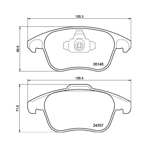 HELLA Bremsbelagsatz, Scheibenbremse 8DB 355 040-141