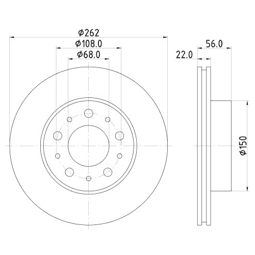 HELLA Bremsscheibe 8DD 355 102-241