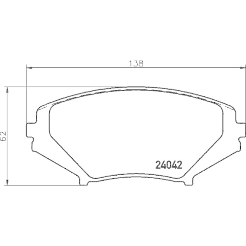 HELLA Bremsbelagsatz, Scheibenbremse 8DB 355 010-881